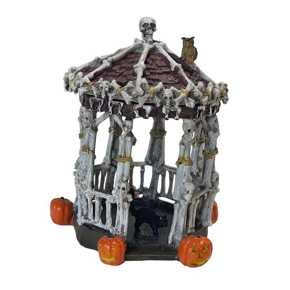 Spooky Town SKELETON GAZEBO‎ Halloween Village Lemax 2019 Retired